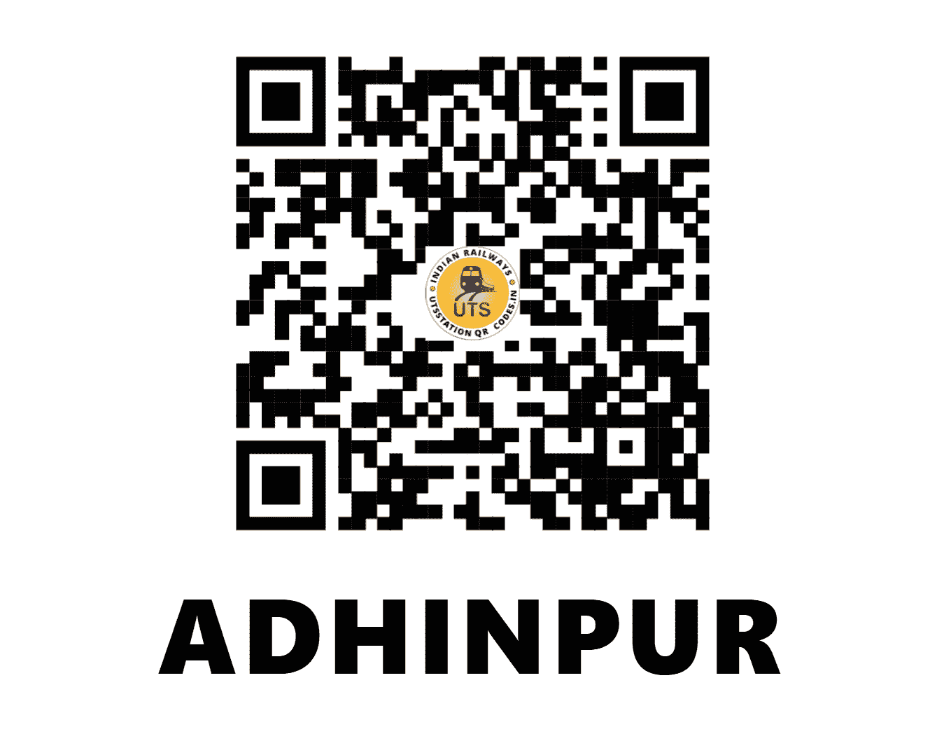 UTS QR Code for ADHINPUR - AHZ (NR - UTTAR PRADESH)